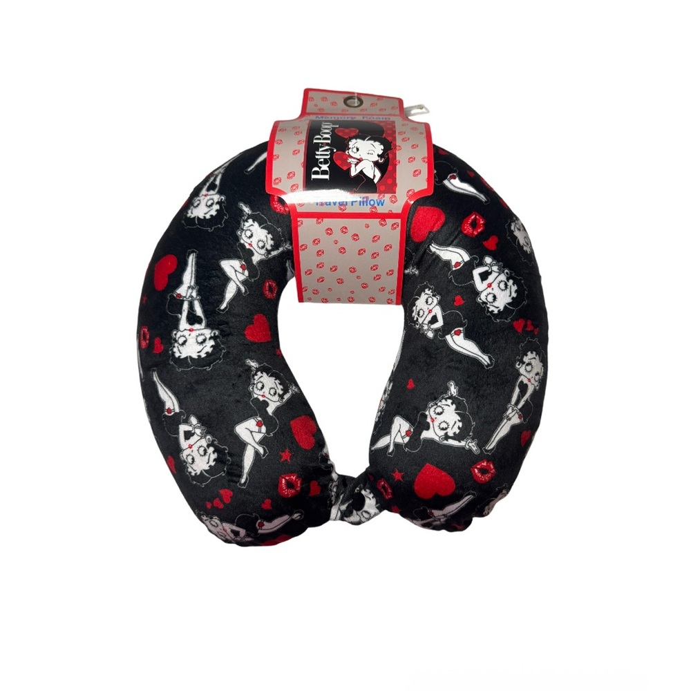 Betty Boop Black and Red Travel Neck Pillow
